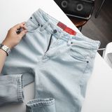 Jeans SANLANO Xanh trắng