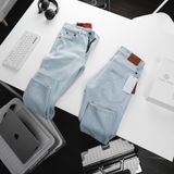 Jeans SANLANO Xanh trắng