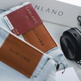 Jeans SANLANO Xanh trắng