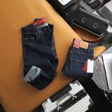 Jeans SANLANO Indigo lót hoa