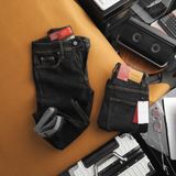 Jeans SANLANO Indigo lót hoa