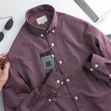 Sơ mi SANLANO Oxford Đỏ rượu