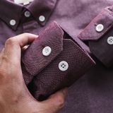 Sơ mi SANLANO Oxford Đỏ rượu