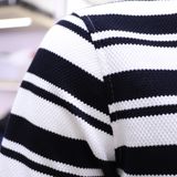 Polo SANLANO sọc Đen Trắng