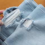Jeans SANLANO Xanh nhạt rách 2 1170