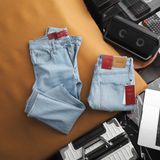 Jeans SANLANO Xanh nhạt rách 2 1170