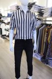 Sơ mi SANLANO stripe & printed 66 Đen Nâu