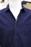 Sơ mi SANLANO Denim 1 túi Xanh Indigo