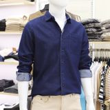 Sơ mi SANLANO Denim 1 túi Xanh Indigo