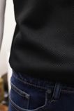 Áo thun SANLANO pique phối viền ĐEN