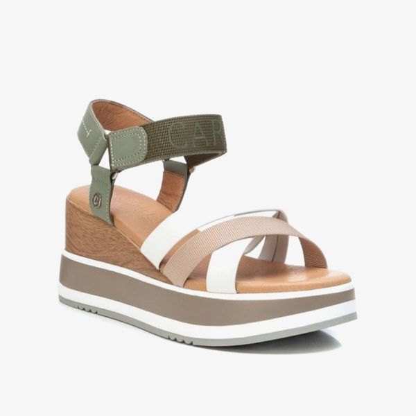 [Trưng bày] Giày Đế Xuồng Nữ CARMELA Kakhi Leather Ladies Sandals