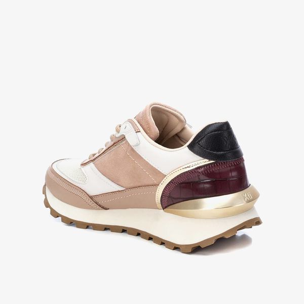 Giày Sneakers Nữ XTI Beige Textile Combined Ladies Shoes