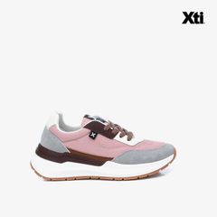 Giày Sneakers Nữ XTI Nude Textile Combined Ladies Shoes