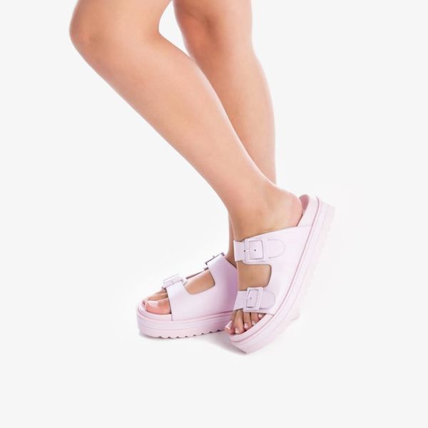 [Trưng bày] Dép Quai Ngang Nữ XTI Nude Pu Ladies Sandals