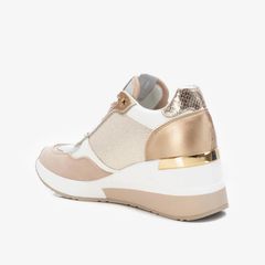 Giày Sneakers Nữ XTI White Textile Combined Ladies Shoe