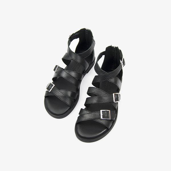 Giày Sandals Nữ CARMELA Black Leather Ladies Sandals