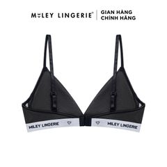 Bộ Áo Ngực Mút Mỏng Không Gọng Cotton Tự Nhiên Và Quần Viền Lưng Logo Color Xám Đậm BeingMe Miley Lingerie