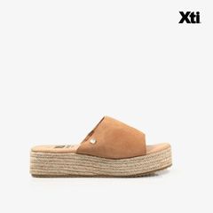 [Trưng bày] Dép Quai Ngang Nữ XTI Camel Suede Combined Ladies Sandals