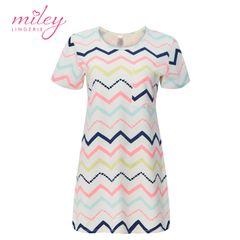 Đầm Ngủ Nữ Cotton Ngắn Hoa Văn Miley Lingerie - DCP0211