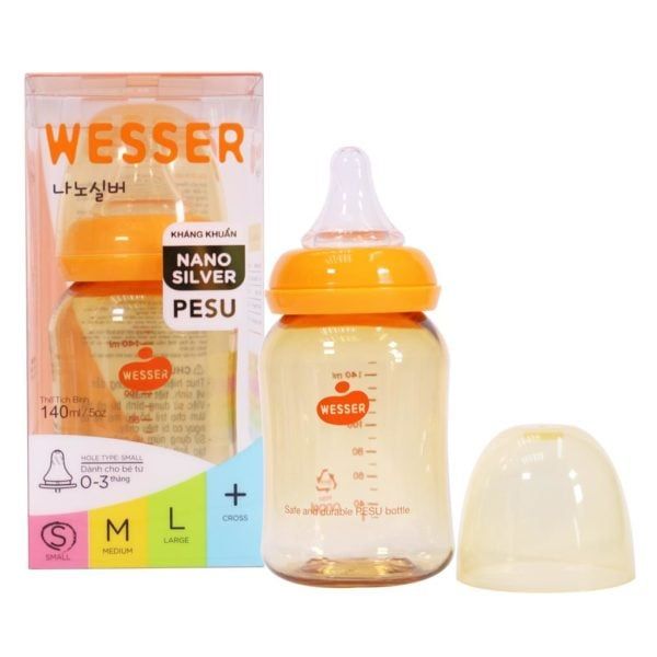 Bình sữa Wesser Nano Silver cổ nhỏ