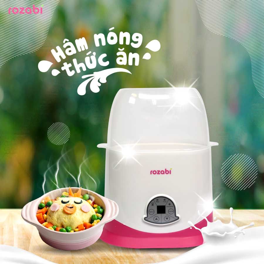 Máy hâm sữa tiệt trùng cảm ứng 5 chức năng Rozabi