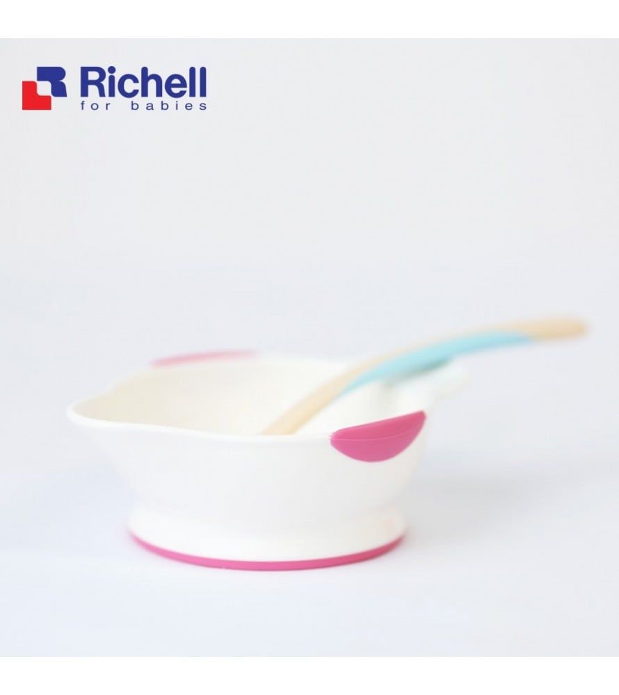 Bộ bát và thìa ăn dặm Richell