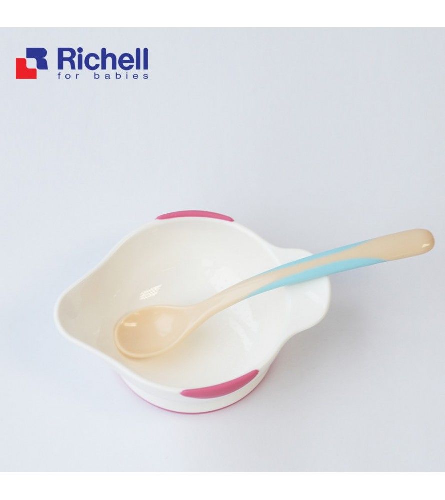 Bộ bát và thìa ăn dặm Richell