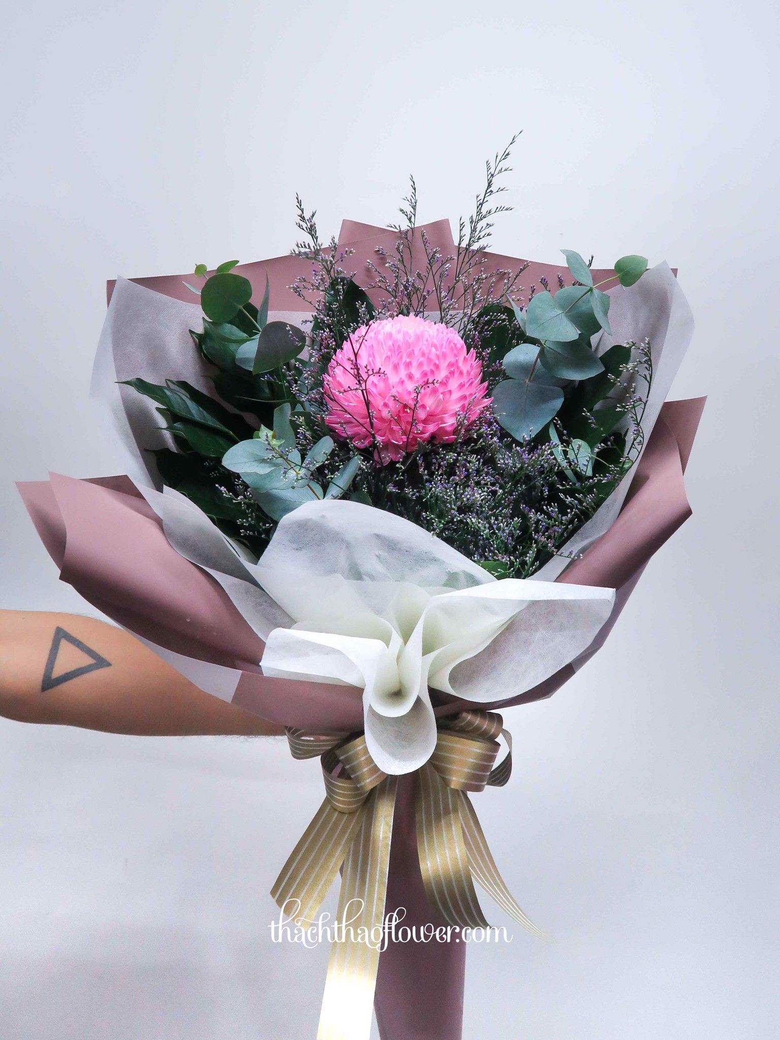 Bó cúc mẫu đơn Pinky Bloom 1 bông | VA082