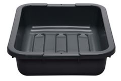 Black Polyethylene Plastic Bus Box with Ribbed Bottom