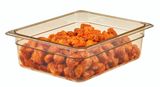 Amber High Heat Plastic Food Pan 1/2