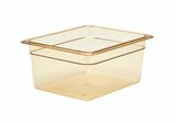 Amber High Heat Plastic Food Pan 1/2