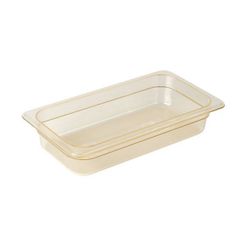 Amber High Heat Plastic Food Pan 1/3