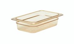 Amber High Heat Plastic Food Pan 1/4