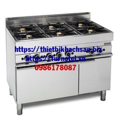 Bếp gas 6 họng kèm lò