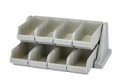 Gray Versa Self Serve Condiment Bin Stand Set