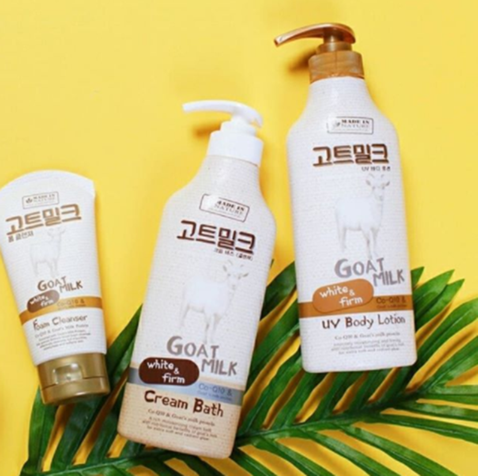 Dưỡng thể trắng da chiết xuất từ sữa dê Made In Nature 450ml