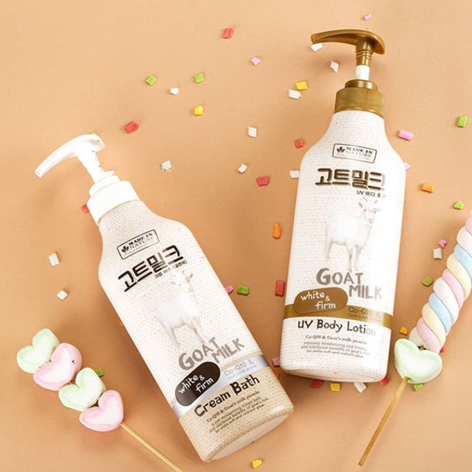 Sữa tắm trắng da chiết xuất từ sữa dê Made In Nature Goat Milk Beauty Buffet 450ml