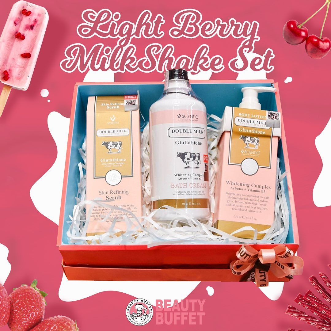 Combo Dưỡng Trắng Body Toàn Diện Beauty Buffet Scentio Double Milk Triple White