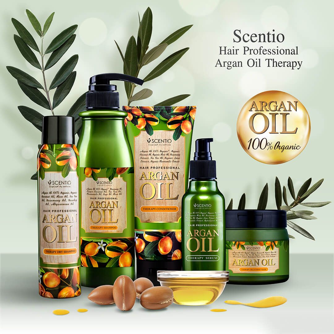 Dầu gội phục hồi tóc khô và hư tổn chiết xuất dầu Argan Scentio Hair Professional 500ml