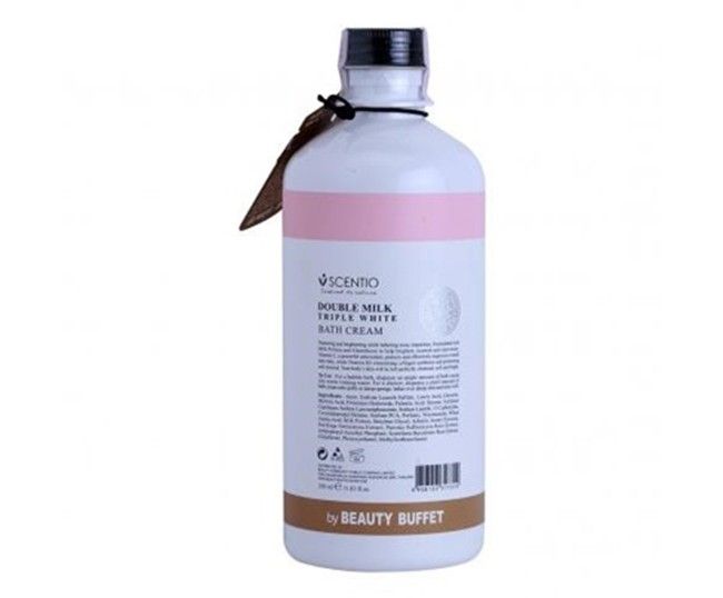 Combo sữa tắm 350ml và sữa dưỡng thể 250ml trắng da Scentio Double Milk Triple White
