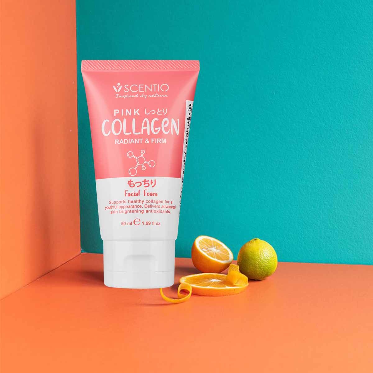 Sữa rửa mặt dưỡng trắng và săn chắc da Scentio Pink Collagen 50ml