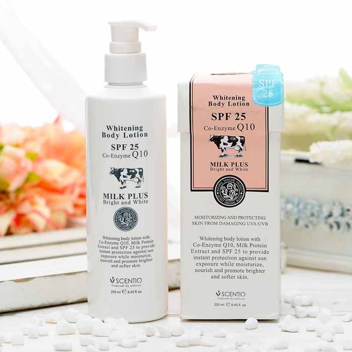 Dưỡng thể dưỡng trắng và chống nắng toàn thân Scentio Milk Plus SPF25 250ml