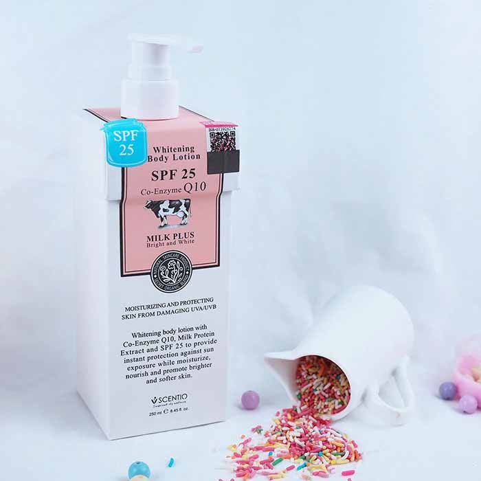 Dưỡng thể dưỡng trắng và chống nắng toàn thân Scentio Milk Plus SPF25 250ml