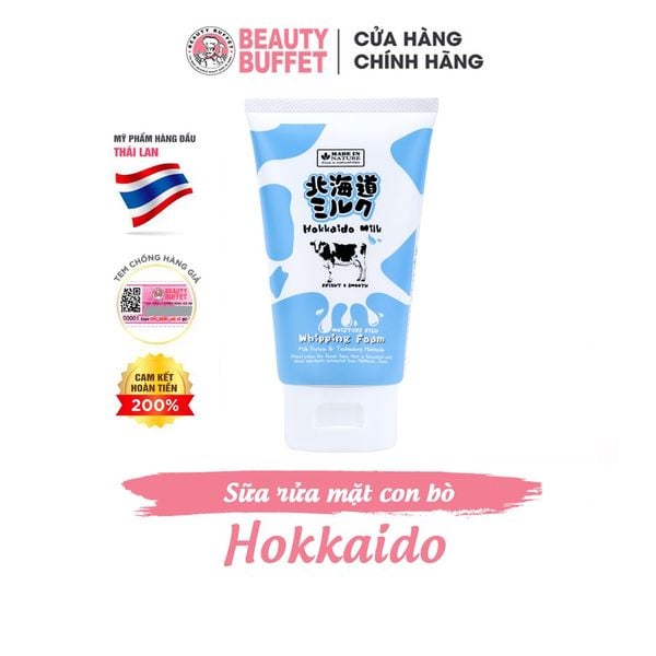 Sữa rửa mặt tạo bọt dưỡng ẩm Made In Nature Hokkaido Milk Moisture Rich Whipping Foam 100g