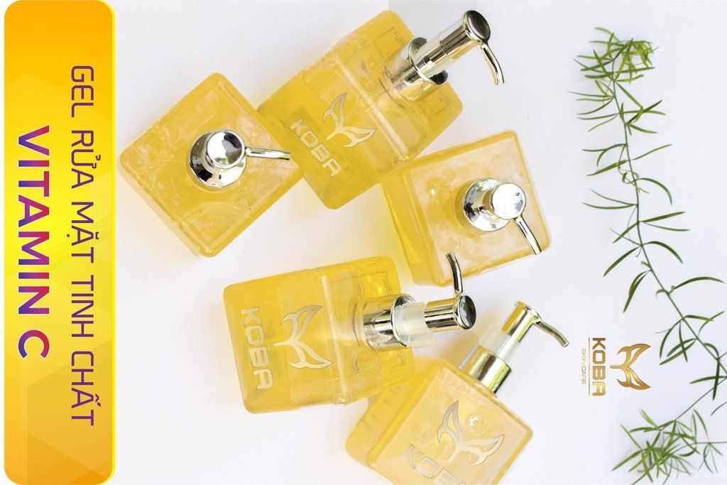 Gel rửa mặt Bộ vitamin C tinh dầu chanh - Hút nhờn trắng da