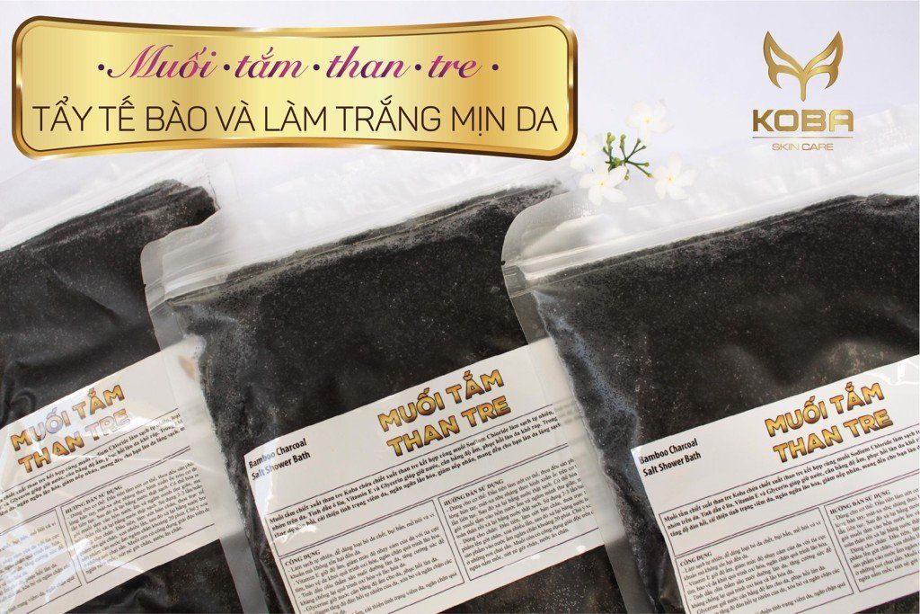 Muối tắm body Thải độc tinh Than Tre