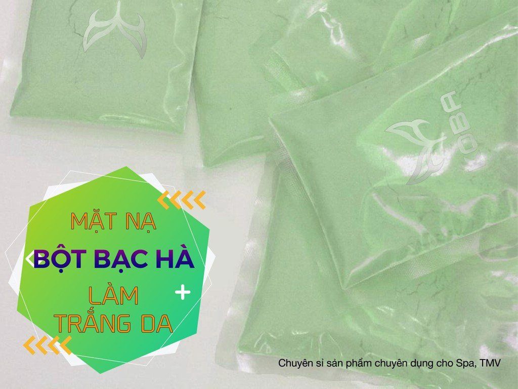 Mặt nạ bột Bạc hà - Cân bằng độ ấm, dưỡng trắng, thư giãn