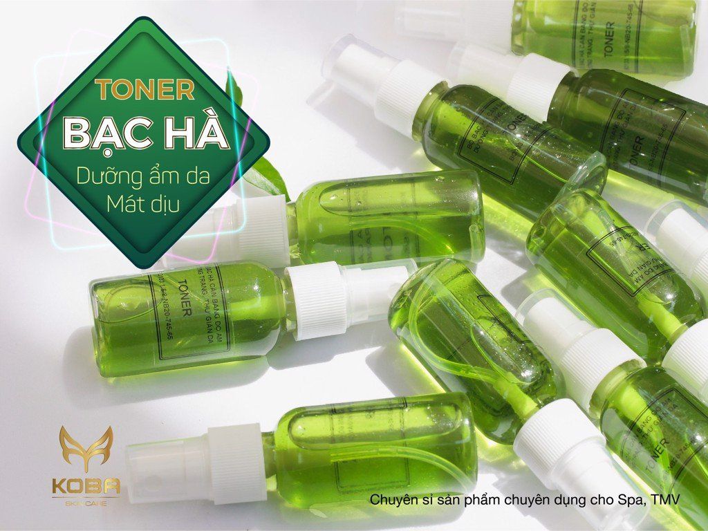 Toner Bạc hà - Cân bằng độ ấm, dưỡng trắng, thu giản