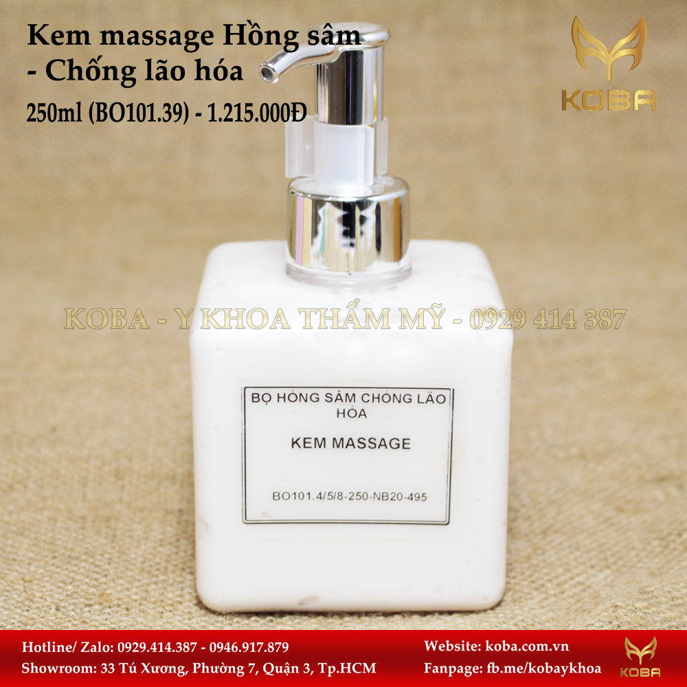 Kem massage Hồng sâm - Chống lão hóa