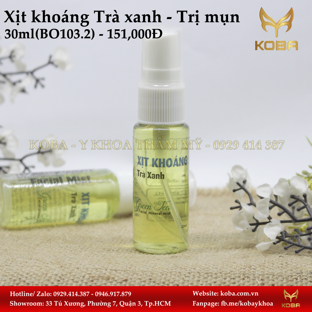 Xịt khoáng Trà xanh - Trị mụn